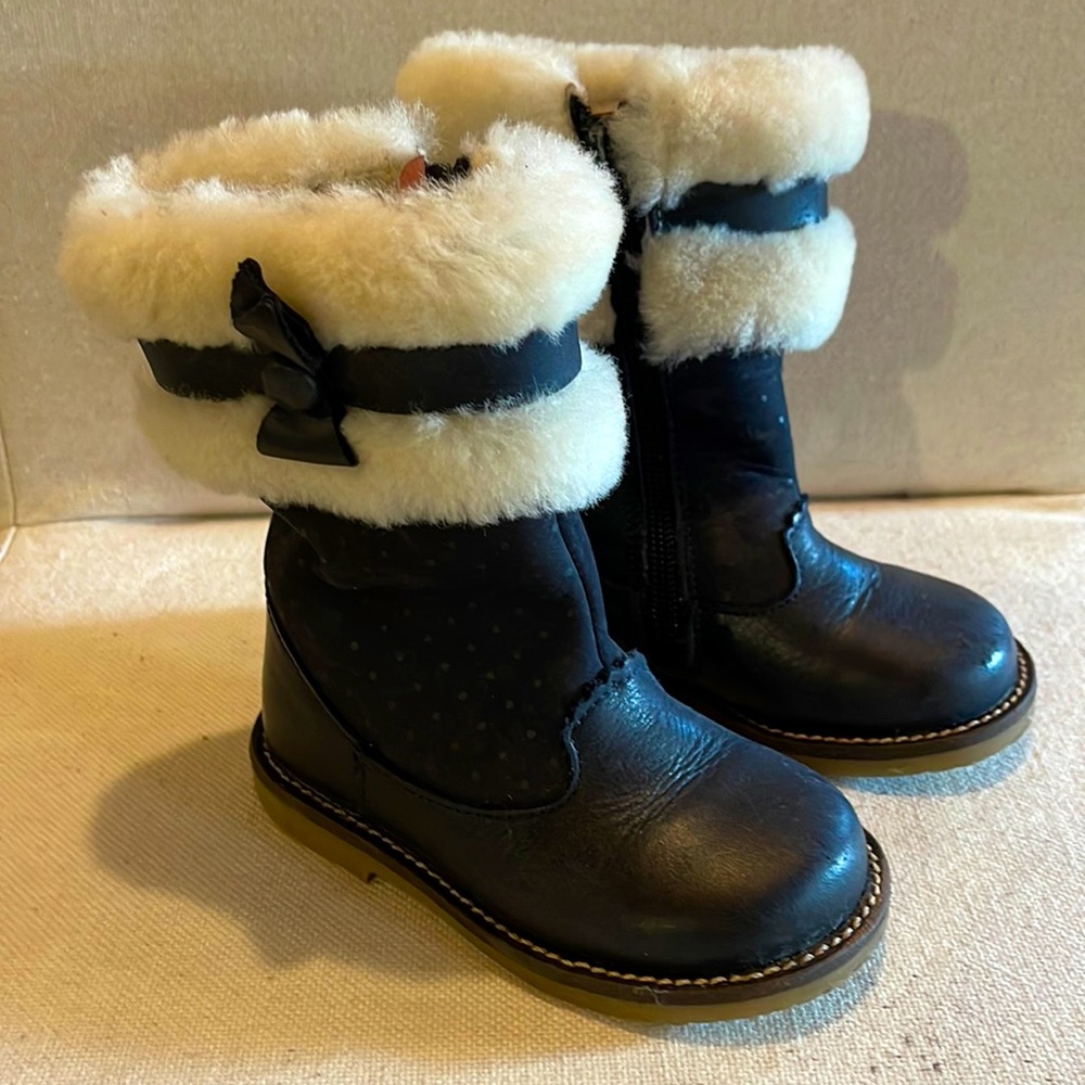 Jacadi leather and shearling boots